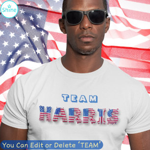Kamala Harris TEAM HARRIS USA flagga Balloon Brev T Shirt