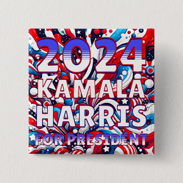 Kamala Harris till president 2024 Knapp (Framsida)