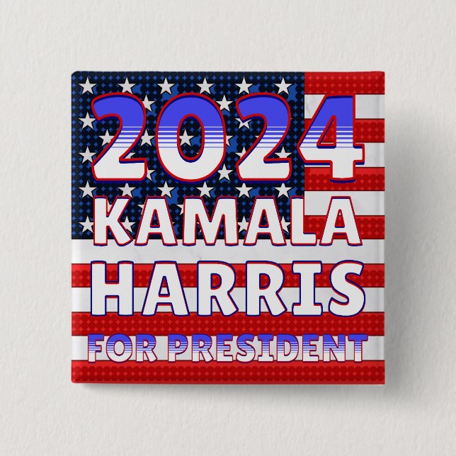 Kamala Harris till president 2024 Knapp (Framsida)
