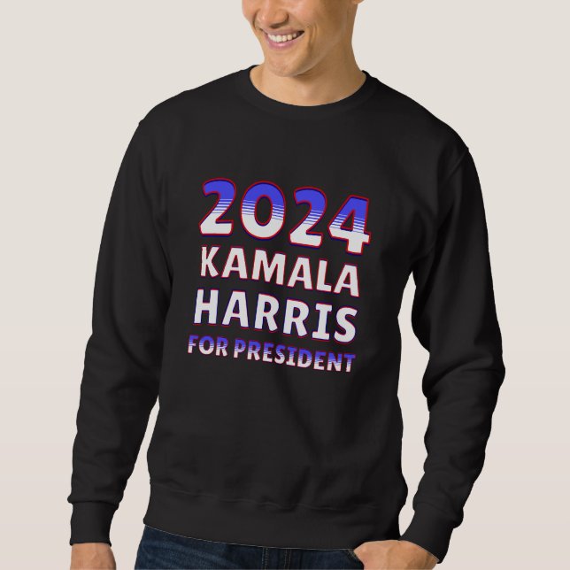 Kamala Harris till president 2024 Lång Ärmad Tröja (Framsida)