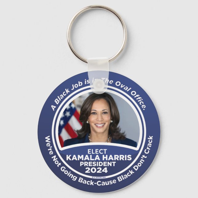 Kamala Harris till president 2024 Nyckelring (Framsida)
