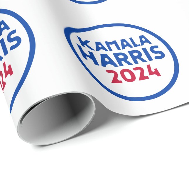 Kamala Harris till president 2024 Presentpapper (Rullad Hörn)