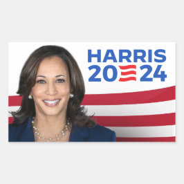 Kamala Harris till president 2024 Rektangulärt Klistermärke