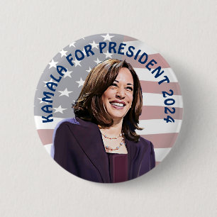 Kamala Harris till president 2024 Rösta Kamala! Knapp