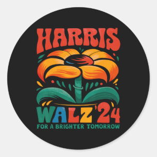 Kamala Harris Tim W 2024 Peace Lgbt Harris W Waltz Runt Klistermärke