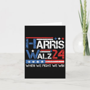 Kamala Harris Tim Waltz 2024 När Vi Kämpar Vinner Kort