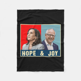 Kamala Harris Tim Walz 2024 Hope and Joy Fleecefilt