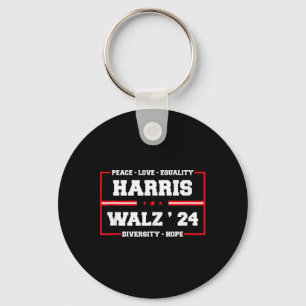Kamala Harris Tim Walz 2024 Peace Lgbt Harris Walz Nyckelring