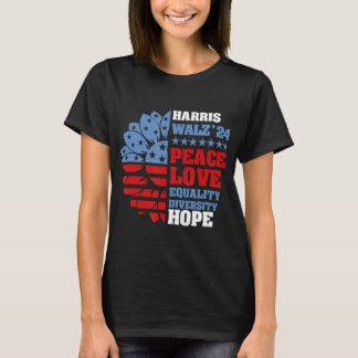 Kamala Harris Tim Walz 2024 Peace Lgbt Harris Walz T Shirt