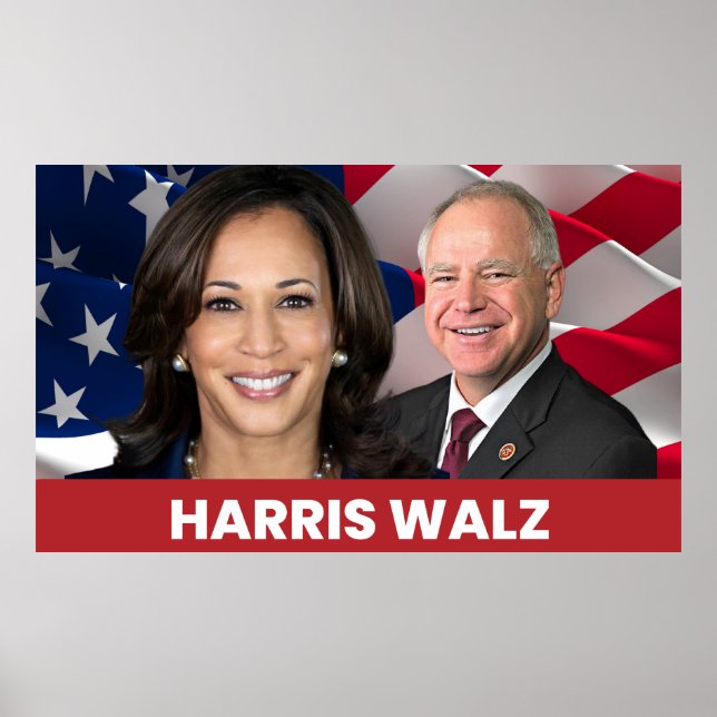 Kamala Harris Tim Walz 2024 Poster (Framsidan)