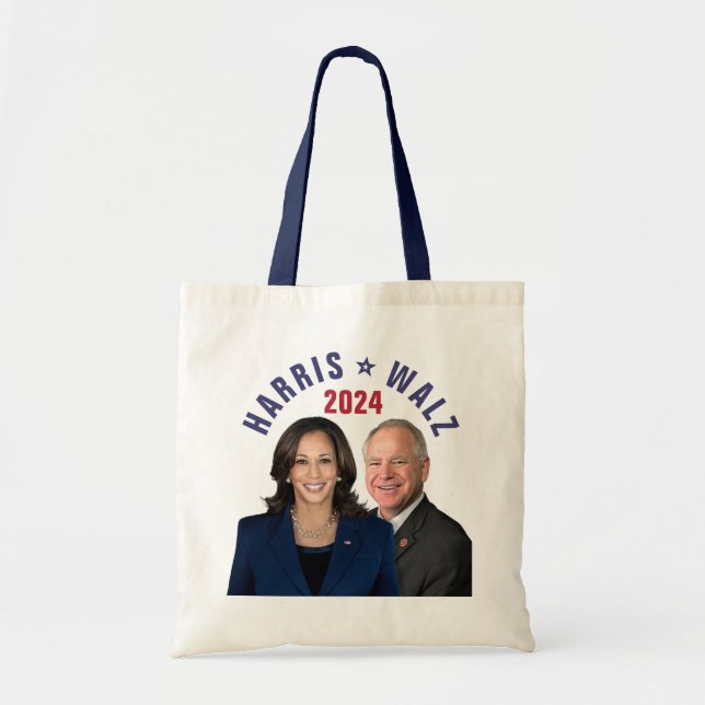 Kamala Harris Tim Walz 2024 President Vice Photos Tygkasse (Framsidan)
