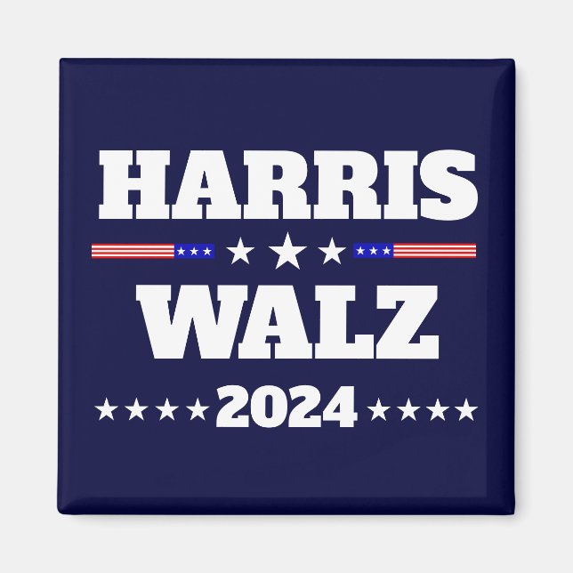 Kamala Harris Tim Walz 2024 USA:s president Kampan Magnet (Framsidan)