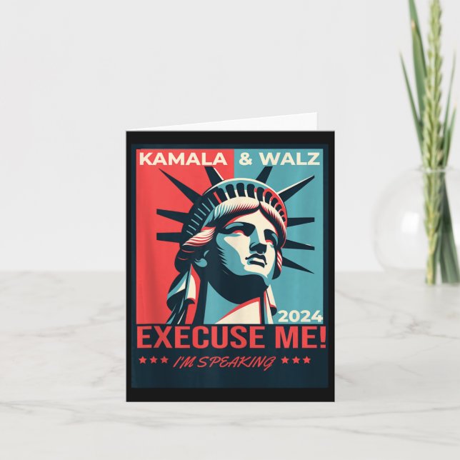 Kamala Harris Tim Walz 2024 Val Kort (Framsida)