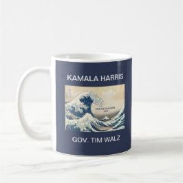 KAMALA HARRIS TIM WALZ BLUE WAVE 2024 KAFFEMUGG