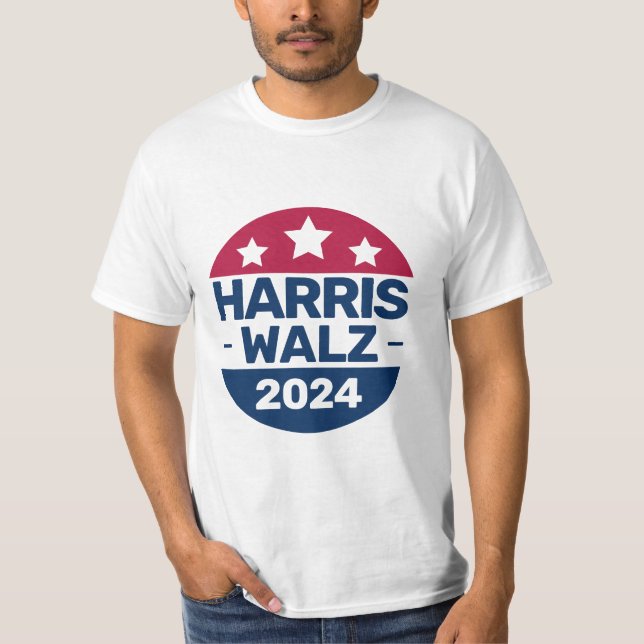 Kamala Harris Tim Walz kampanj 2024 Presidetial T Shirt (Framsida)