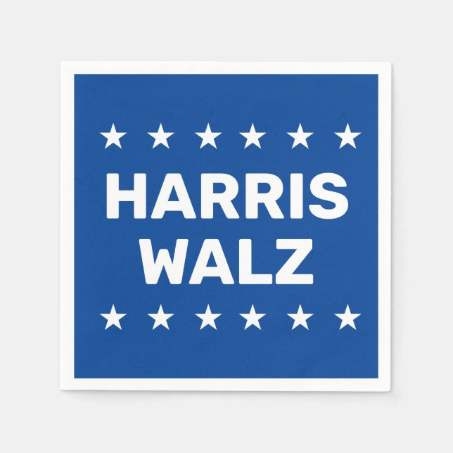 Kamala Harris Tim Walz Pappersservett (Framsidan)