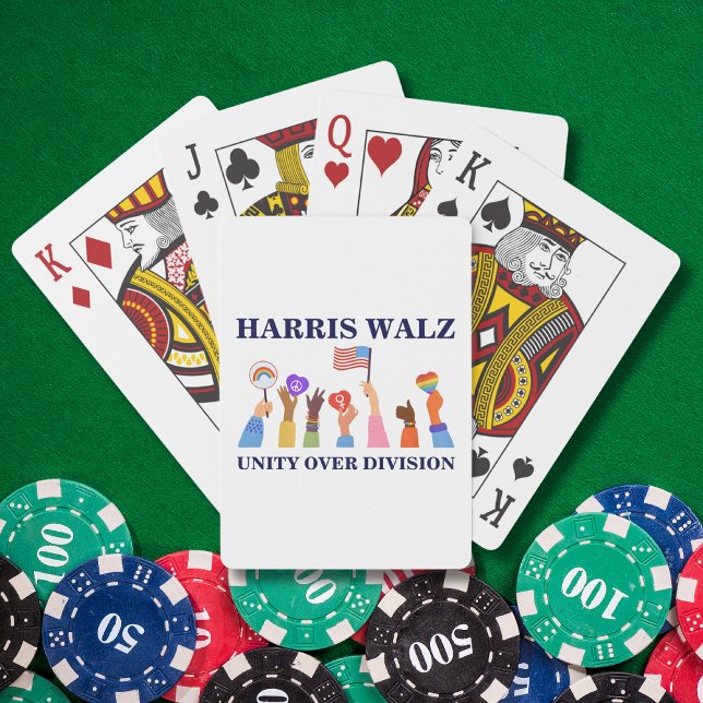Kamala Harris Tim Walz Unity Over Division Casinokort (Skapare uppladdad)