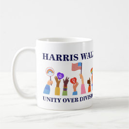 Kamala Harris Tim Walz Unity Over Division Kaffemugg
