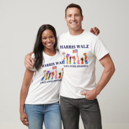 Kamala Harris Tim Walz Unity Over Division T Shirt