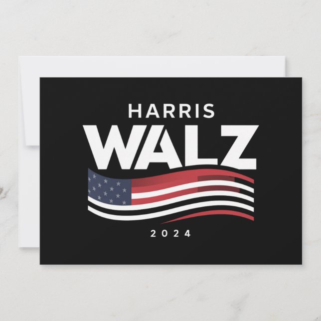 Kamala Harris Tim Walz vals 2024 års val Inbjudningar (Framsida)