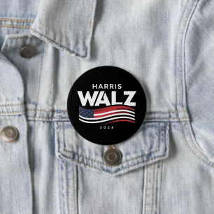 Kamala Harris Tim Walz vals 2024 års val Knapp