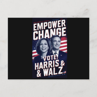 Kamala Harris & Tim Walz Vykort
