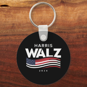 Kamala Harris Tim Walz Waltz 2024 Val Nyckelring