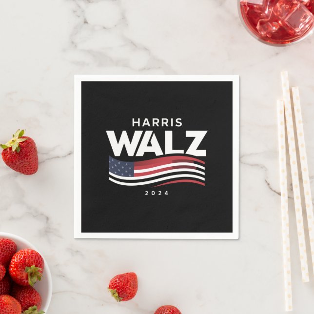 Kamala Harris Tim Walz Waltz 2024 Val Pappersservett (Insitu)