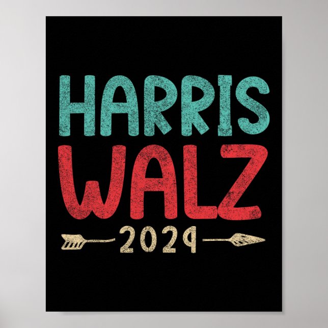 Kamala Harris Tim Walz Waltz Harris Walz Waltz 202 Poster (Framsidan)