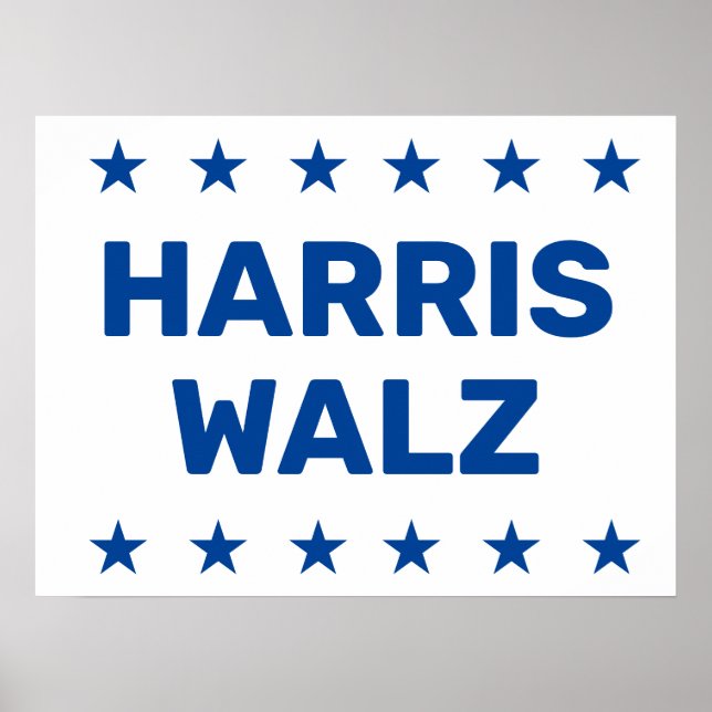 Kamala Harris Tim Walz Yard Poster (Framsidan)