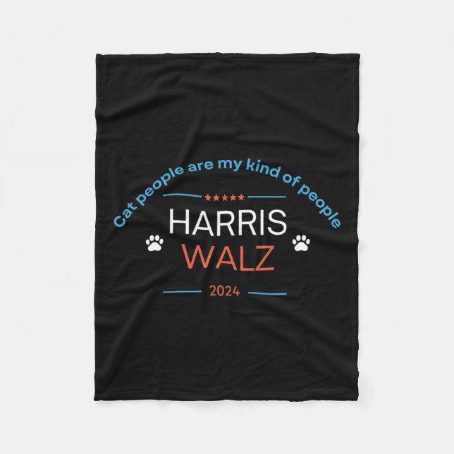 Kamala Harris Tim Wheimer 2024 Cat People's My K Fleecefilt (Framsidan)