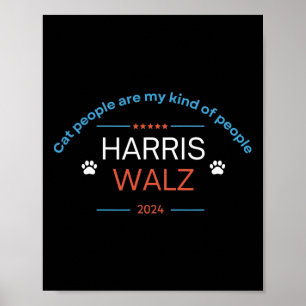 Kamala Harris Tim Wheimer 2024 Cat People's My K Poster