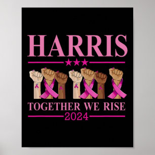 Kamala Harris Together Vi Stiga upp Breast Cancer Poster