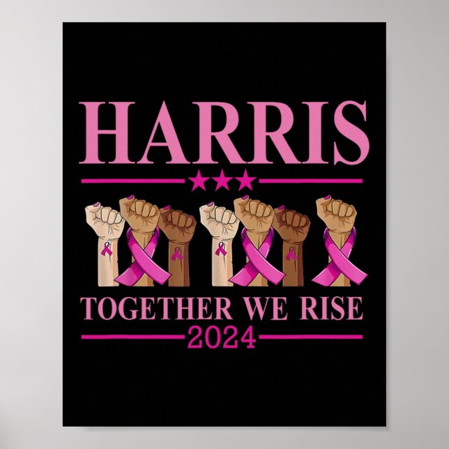 Kamala Harris Together Vi Stiga upp Breast Cancer  Poster (Framsidan)