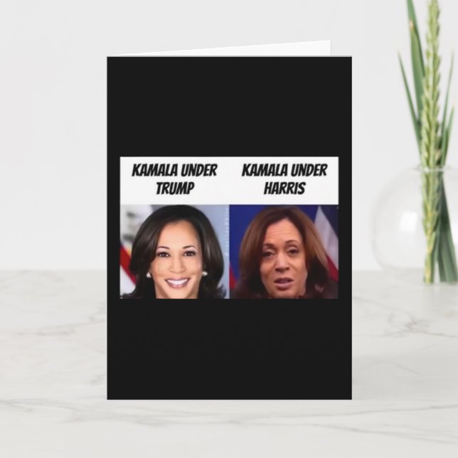 Kamala Harris Under Trump Funny Trump Supporter  Kort (Framsida)