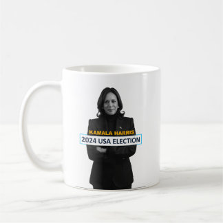 Kamala Harris USA 2024 Val Kaffemugg