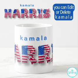 Kamala Harris USA flagga Balloon Alphabets Val Kaffemugg