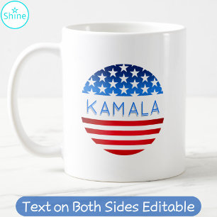 Kamala Harris Val USA flagga Modern Anpassningsbar Kaffemugg