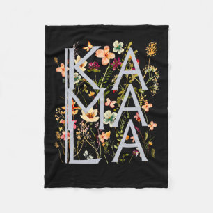 Kamala Harris Vintage Blommigt Feminine First Femi Fleecefilt