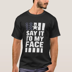 Kamala Harris Vintage US Flagga Challenge säger ti T Shirt