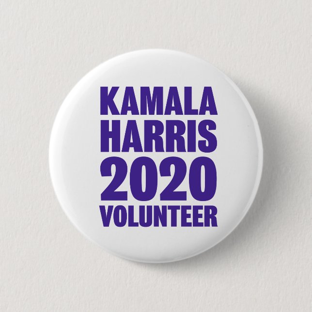 Kamala Harris Volunteer 2 tums Round Button Knapp (Framsida)