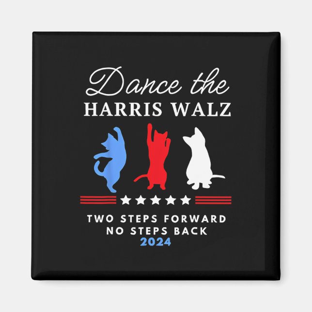 Kamala Harris W 2024 Waltz Dance 2 STEG framåt N Magnet (Framsidan)