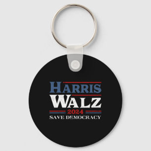 Kamala Harris Waltz 2024 Val Spara Demokrati Nyckelring