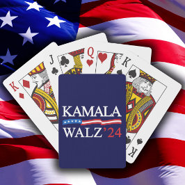 Kamala Harris Walz 2024 Blue Casinokort