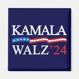 Kamala Harris Walz 2024 Blue Magnet