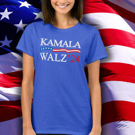 Kamala Harris Walz 2024 Blue T Shirt