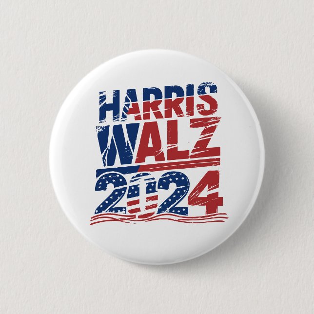 Kamala Harris Walz 2024 President Valection Knapp (Framsida)