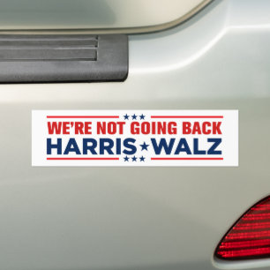 Kamala Harris Walz 2024 Vi ska inte tillbaka Bildekal