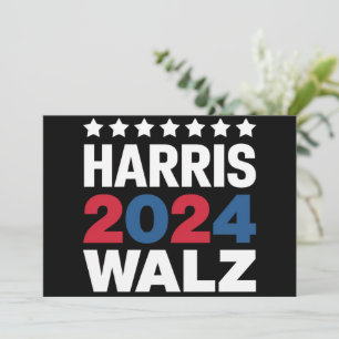 Kamala Harris Walz För president Vice Inbjudningar