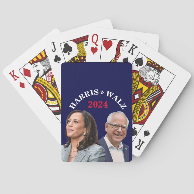Kamala Harris Walz Photo - President Vice Photos Casinokort (Baksidan)